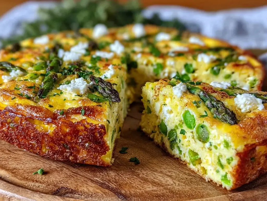 spring vegetable frittata - featured image