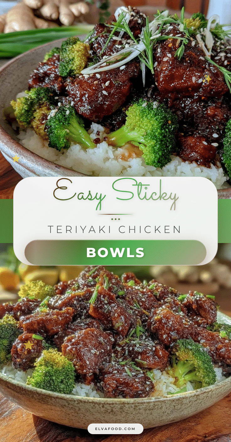 sticky teriyaki chicken bowls recipe