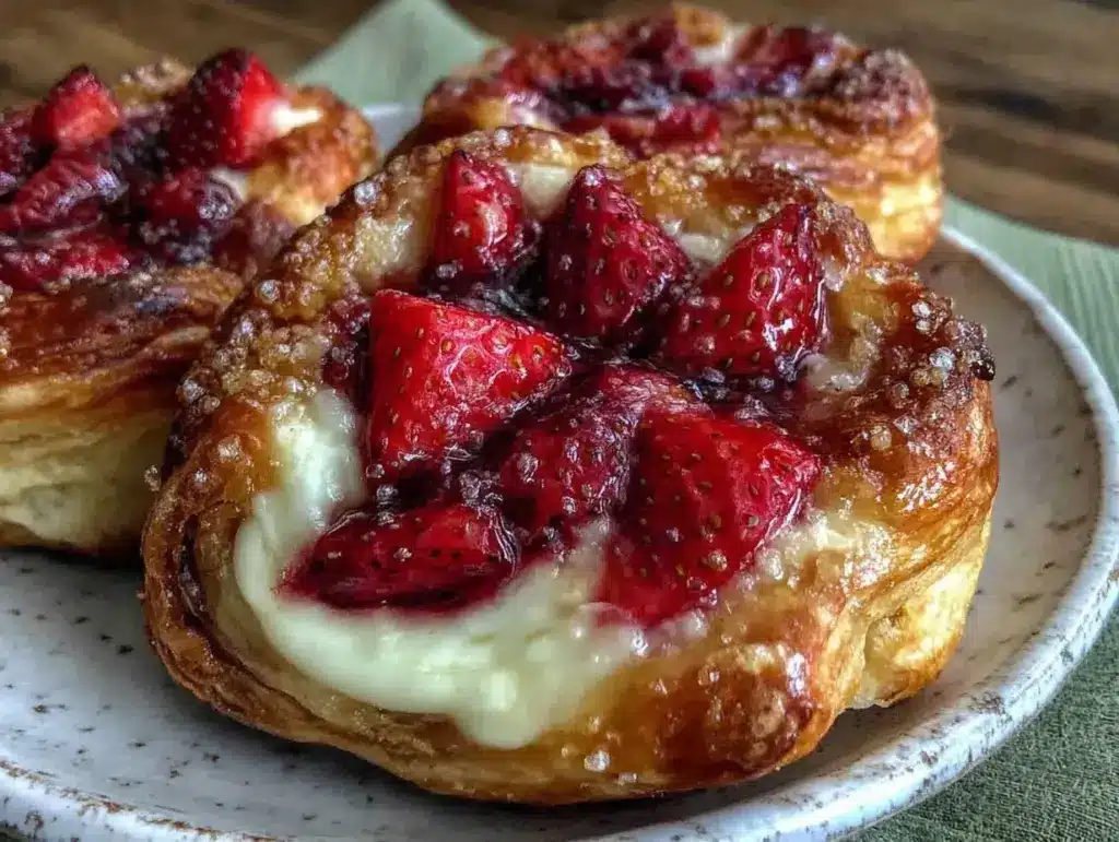 strawberry cream cheese danish - featured image