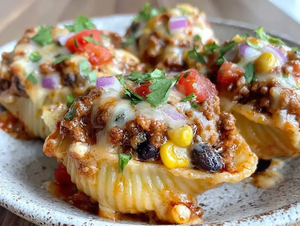 taco stuffed shells - featured image
