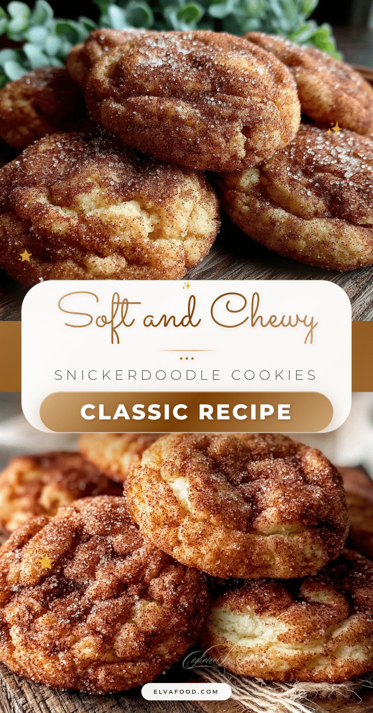 tender and chewy snickerdoodle cookies recipe