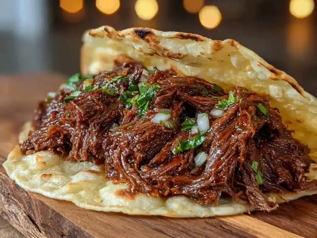 tender beef barbacoa slow cooker recipe - featured image