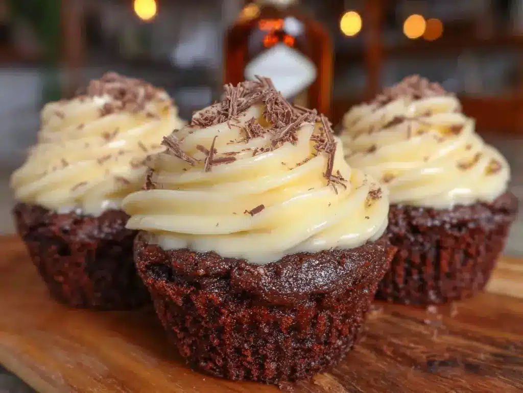 Baileys Irish Cream Chocolate Cupcakes - featured image