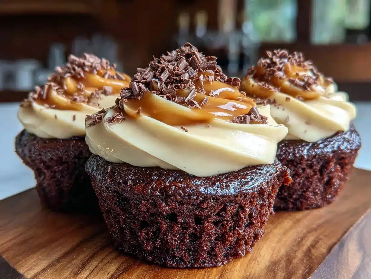 Baileys Irish Cream Chocolate Cupcakes preparation steps