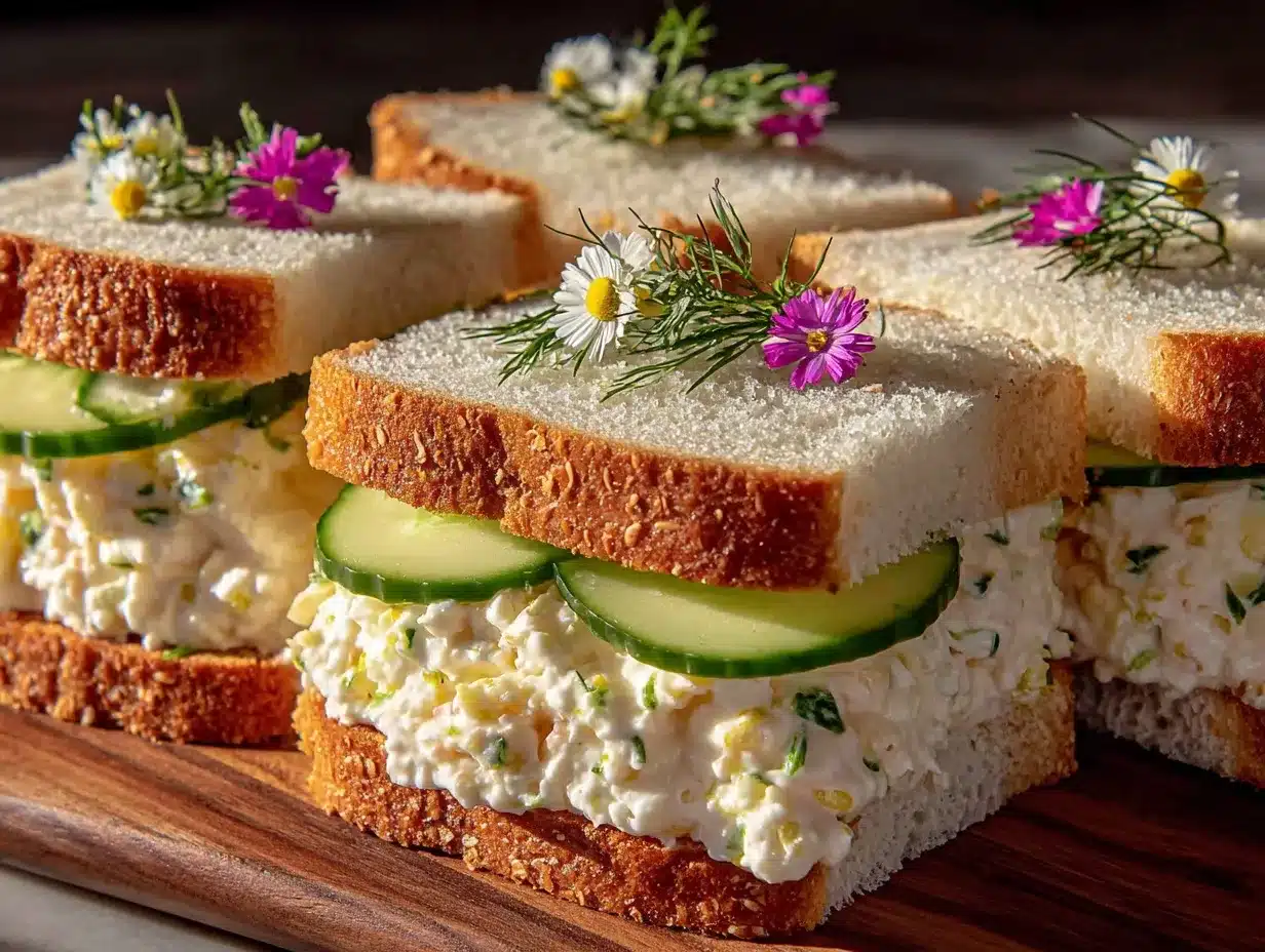 Benedictine cucumber tea sandwiches preparation steps