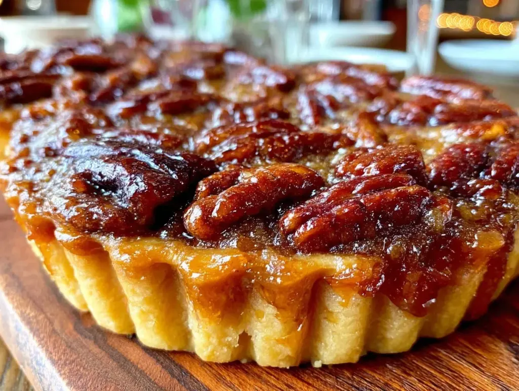 brown butter bourbon pecan tart - featured image