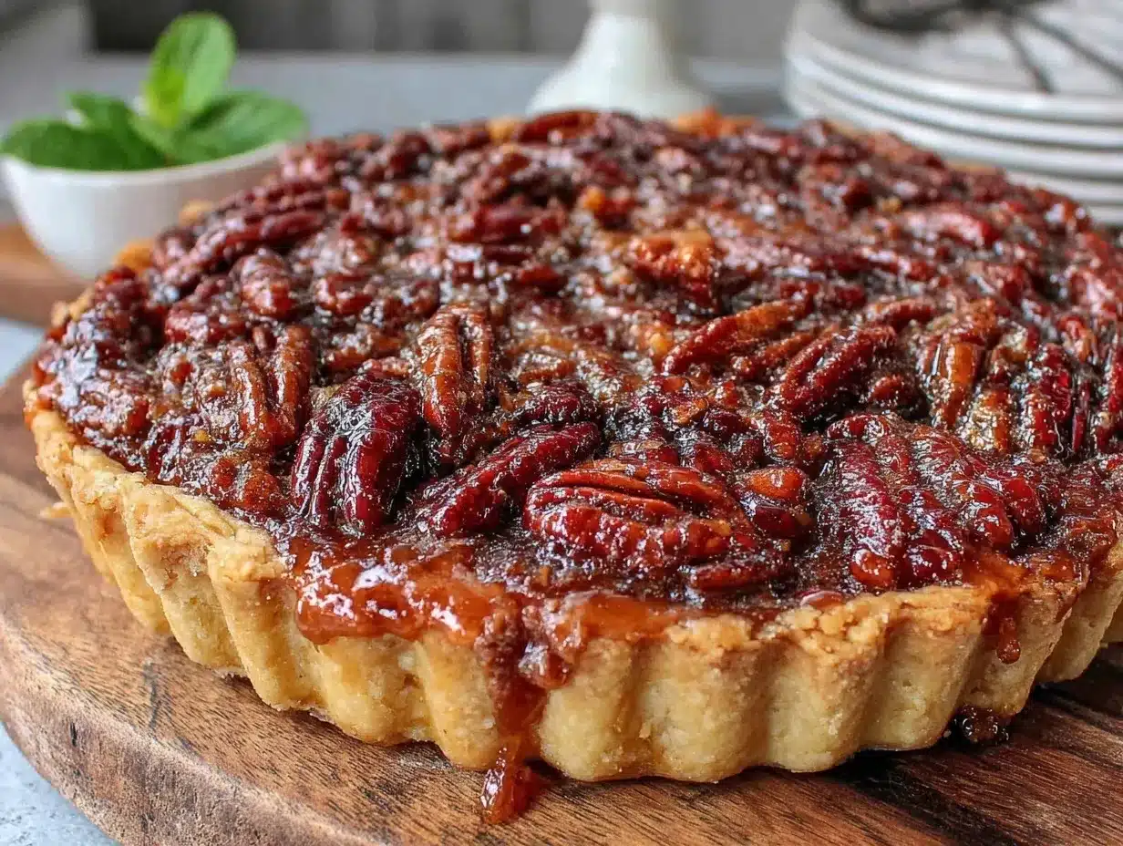 brown butter bourbon pecan tart preparation steps