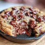 brown butter chocolate chip skillet cookie - featured image