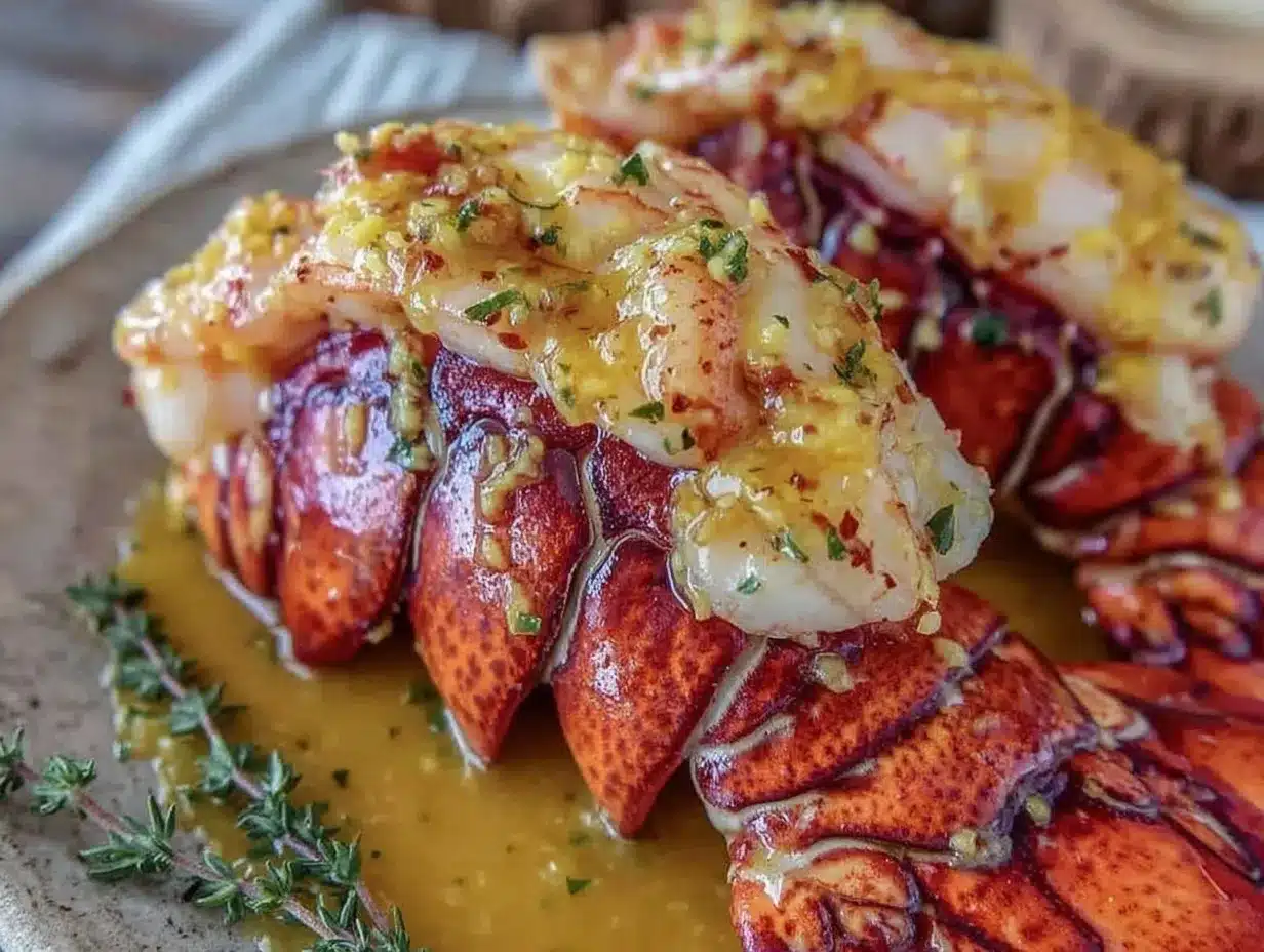 butter-poached lobster tail preparation steps
