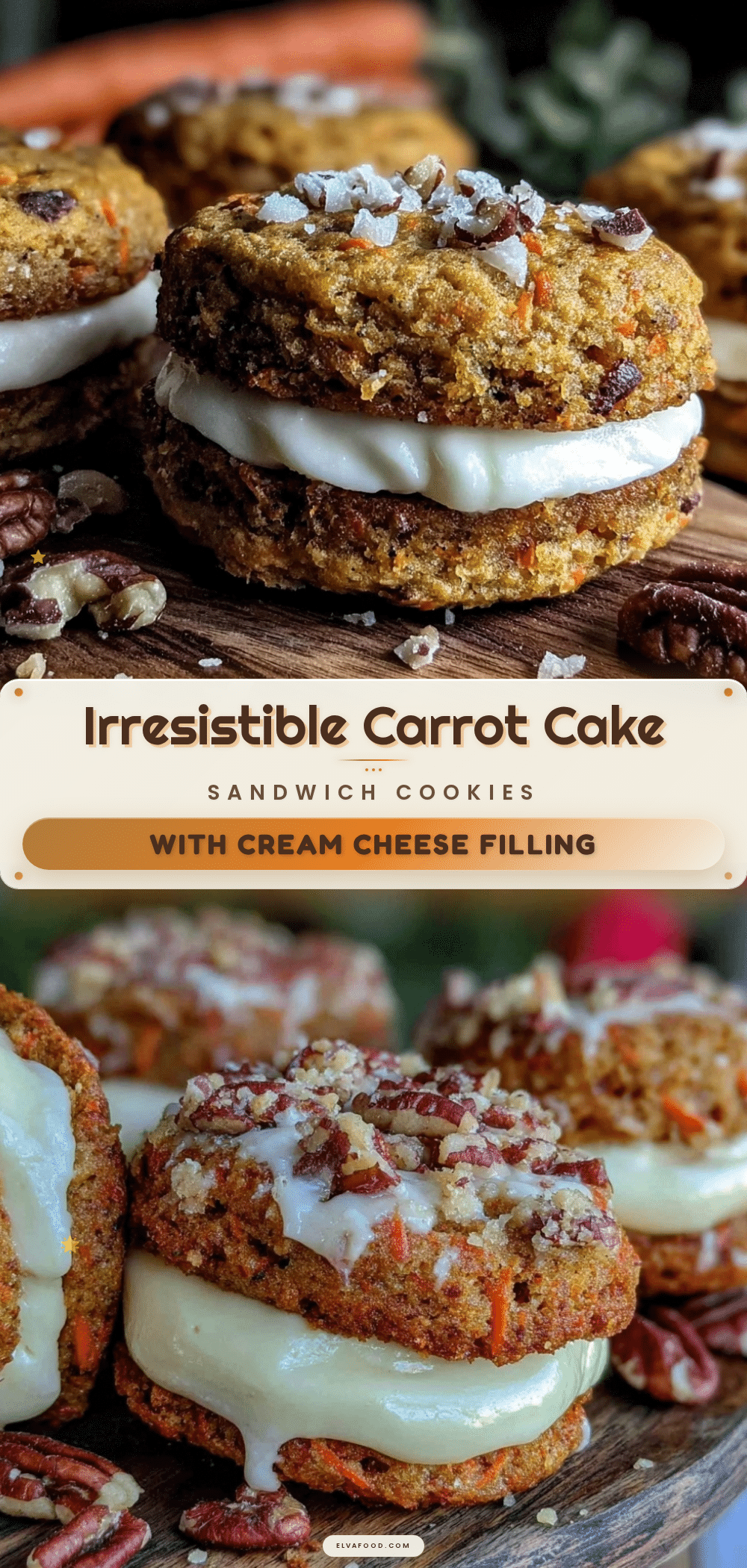 carrot cake sandwich cookies recipe