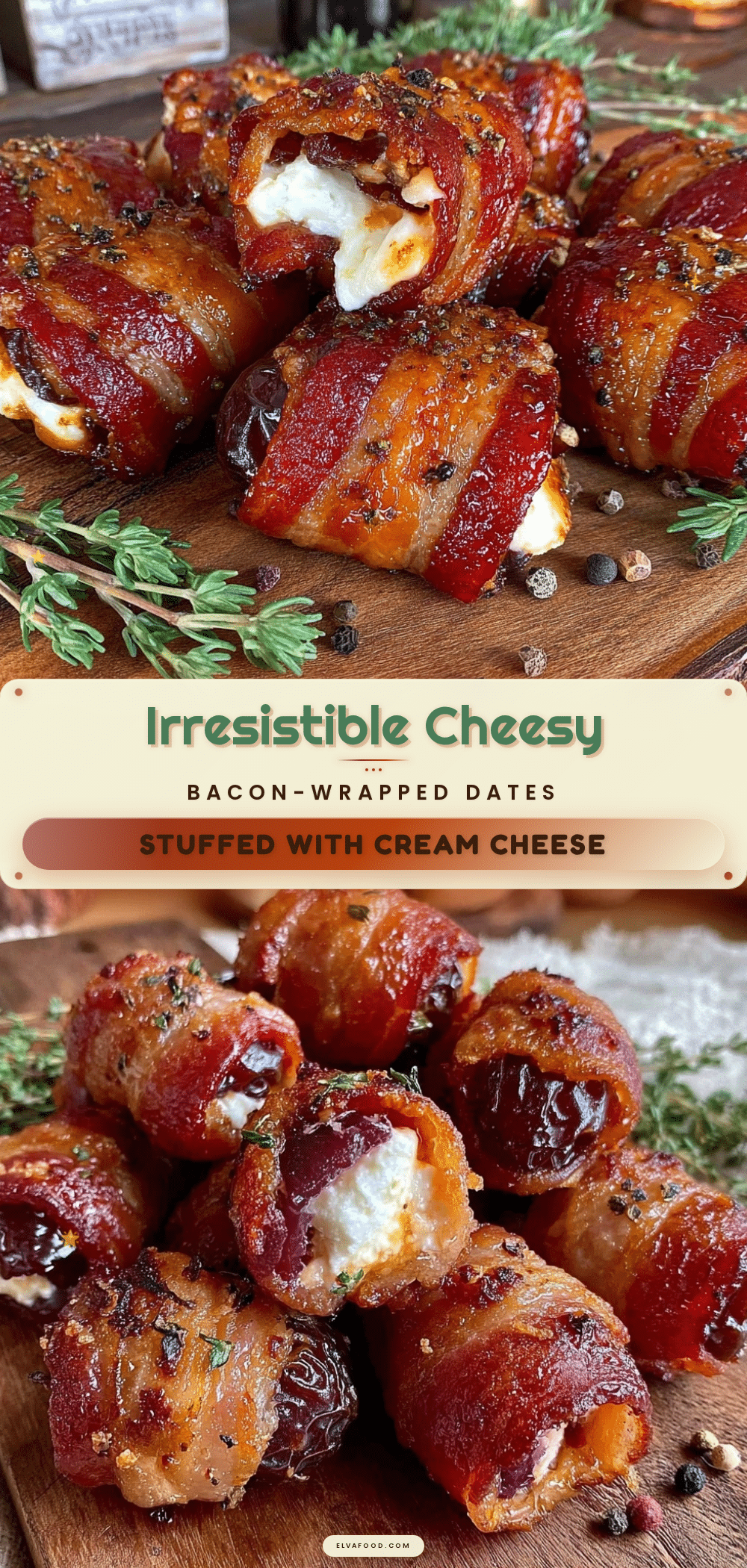 cheesy bacon-wrapped dates with cream cheese recipe