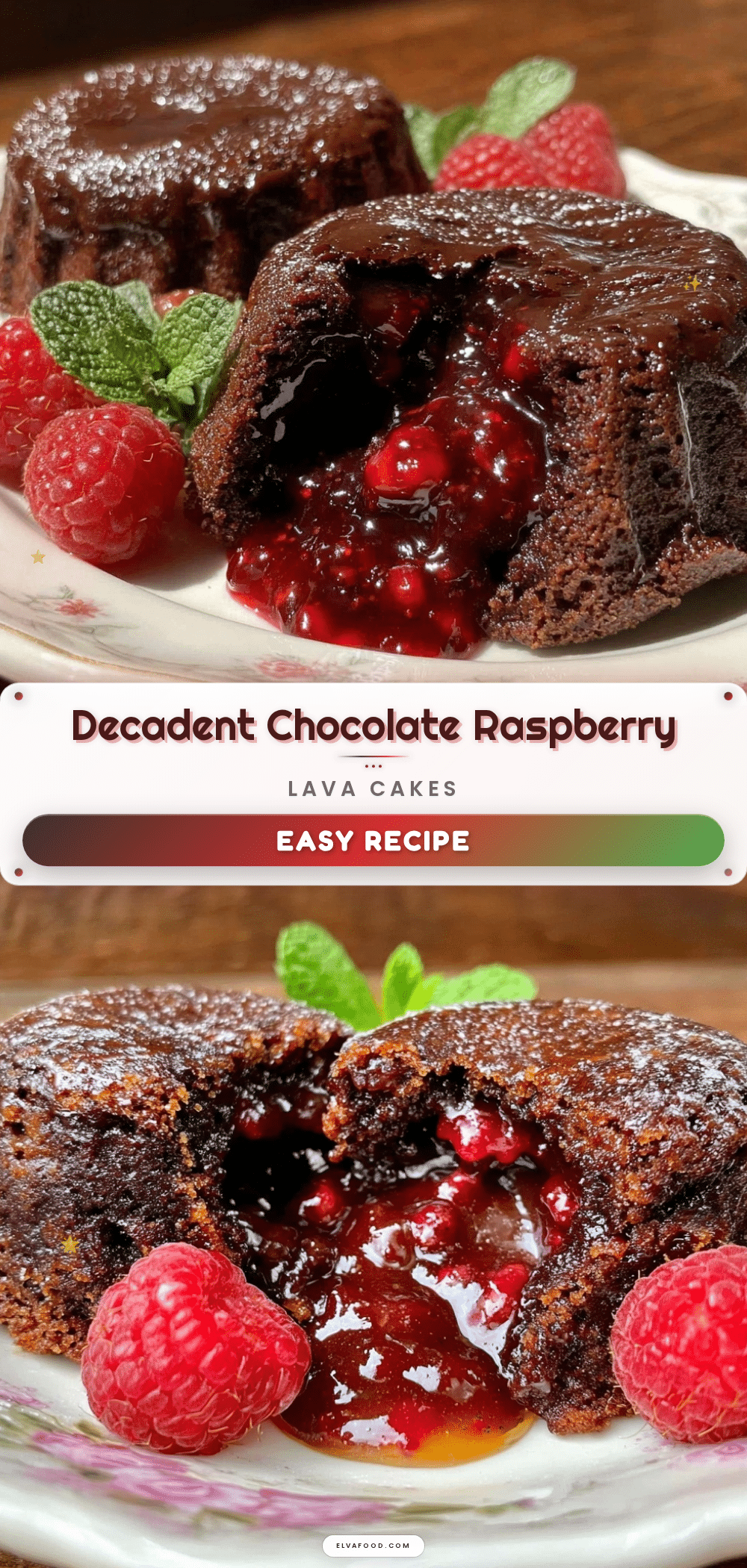 chocolate raspberry lava cakes recipe