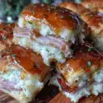 cozy cheesy ham sliders - featured image