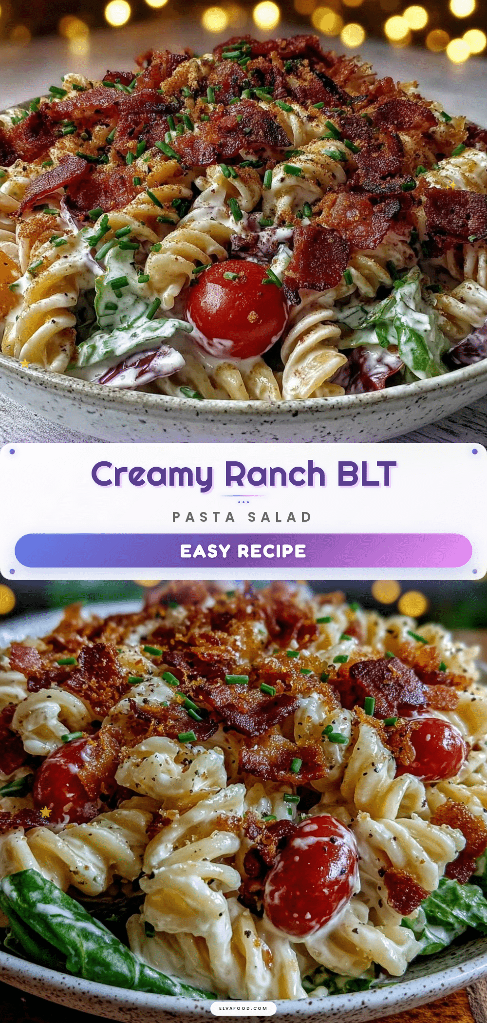 creamy BLT pasta salad recipe