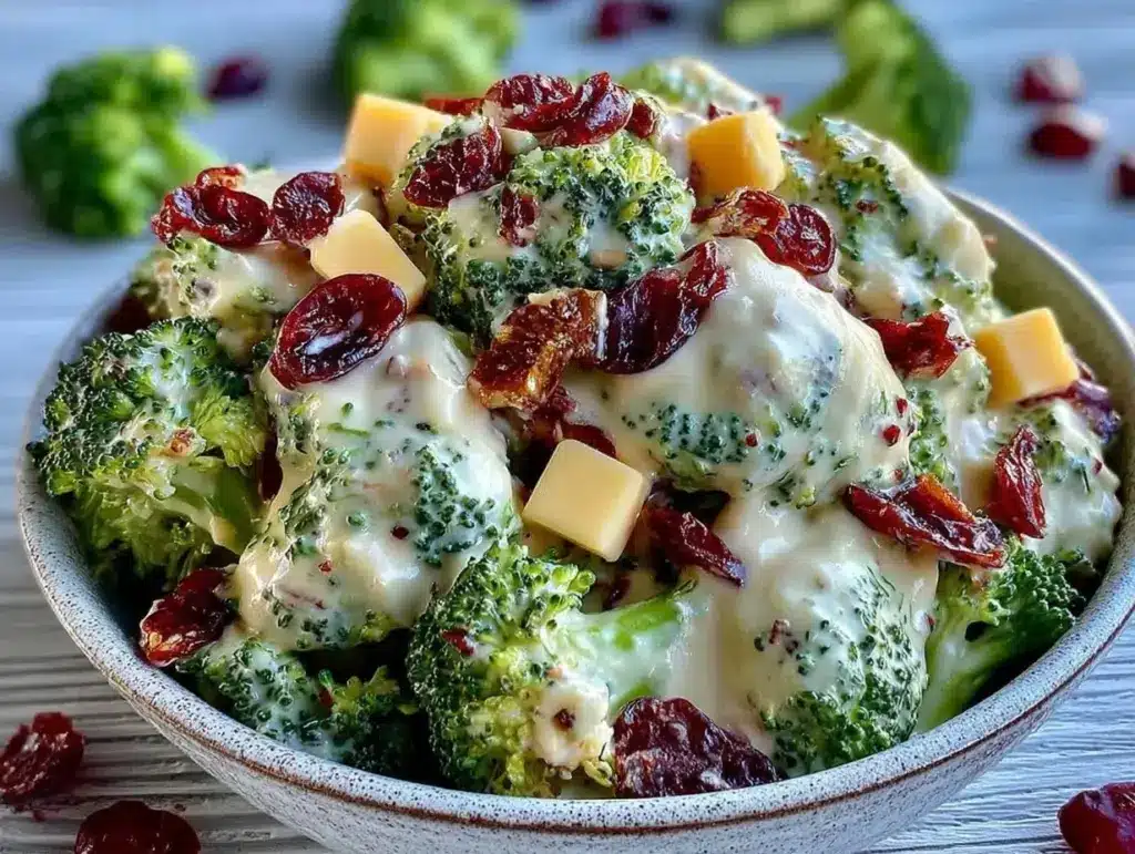 creamy broccoli salad - featured image