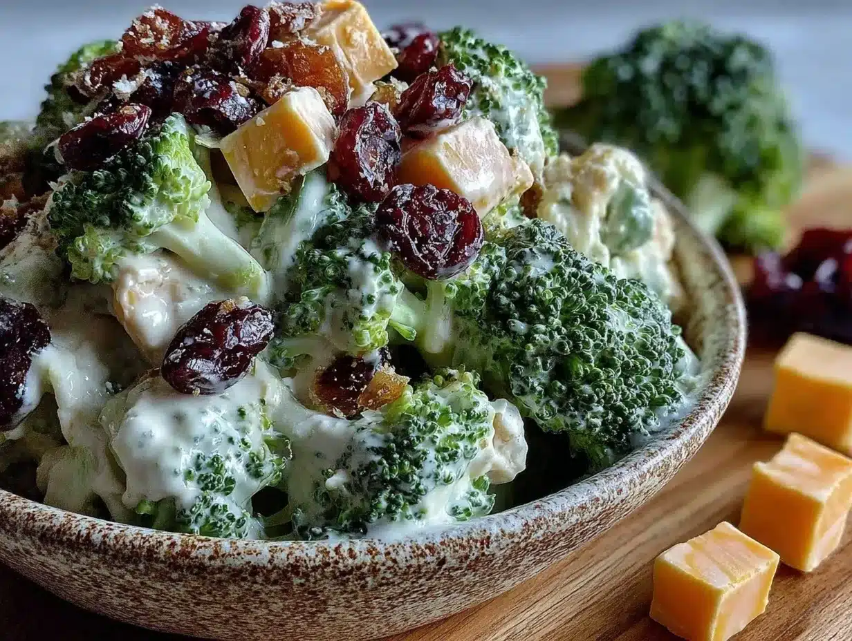 creamy broccoli salad preparation steps