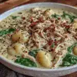 creamy chicken gnocchi soup - featured image