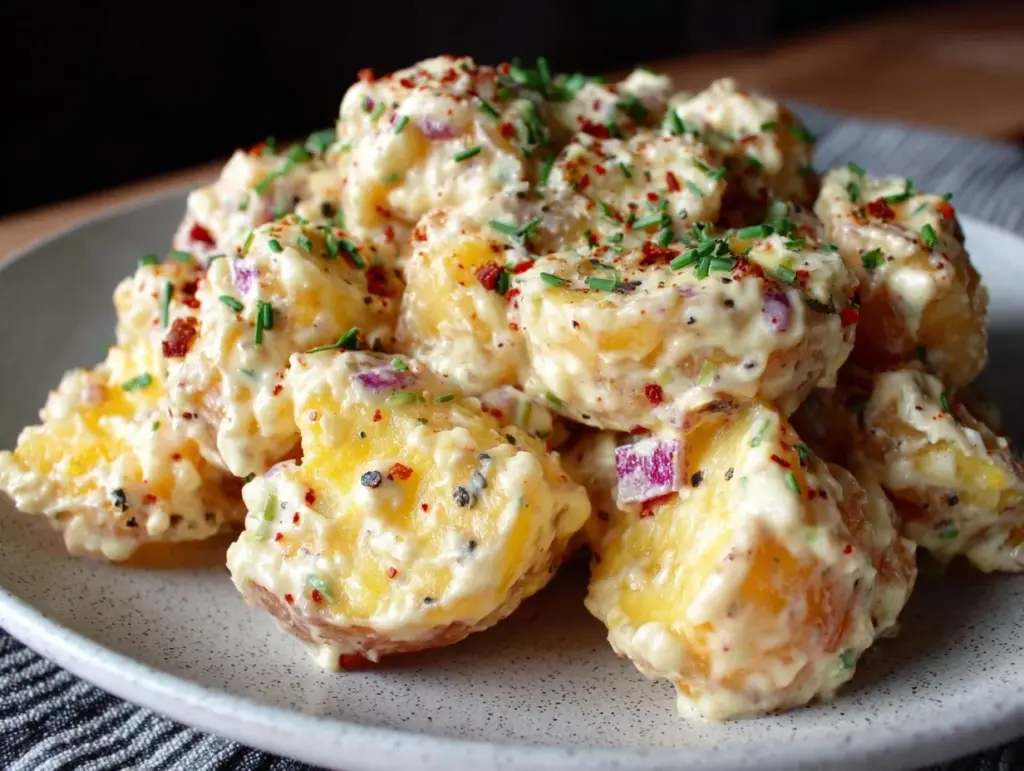creamy classic american potato salad - featured image