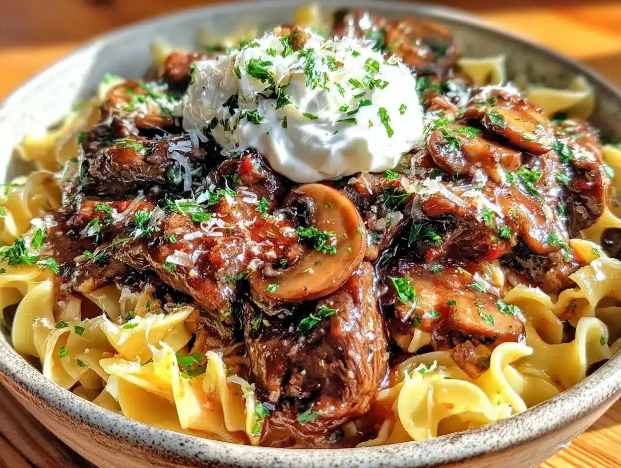 creamy classic beef stroganoff preparation steps