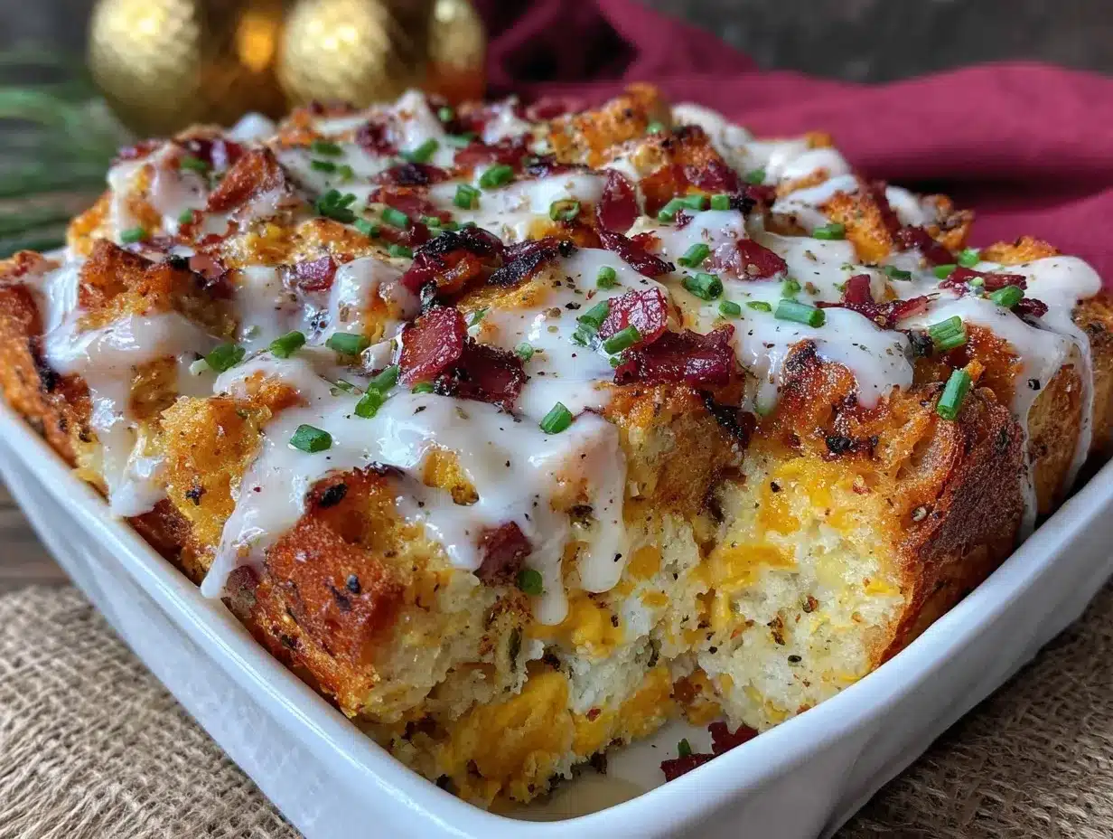 creamy eggs benedict casserole preparation steps