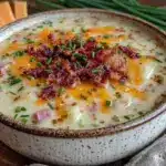 creamy ham and potato soup - featured image