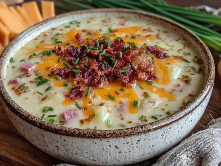 creamy ham and potato soup - featured image