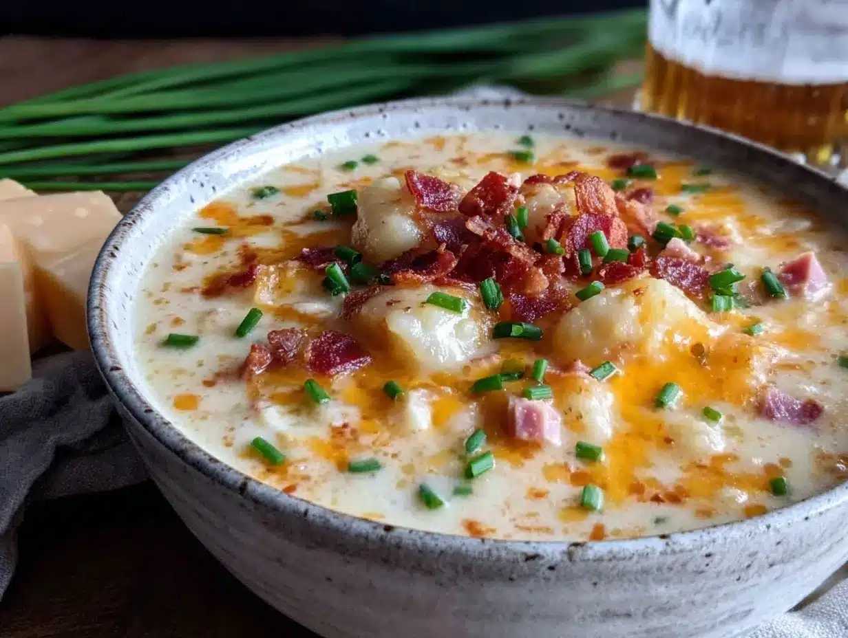 creamy ham and potato soup preparation steps