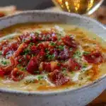 creamy irish potato leek soup - featured image