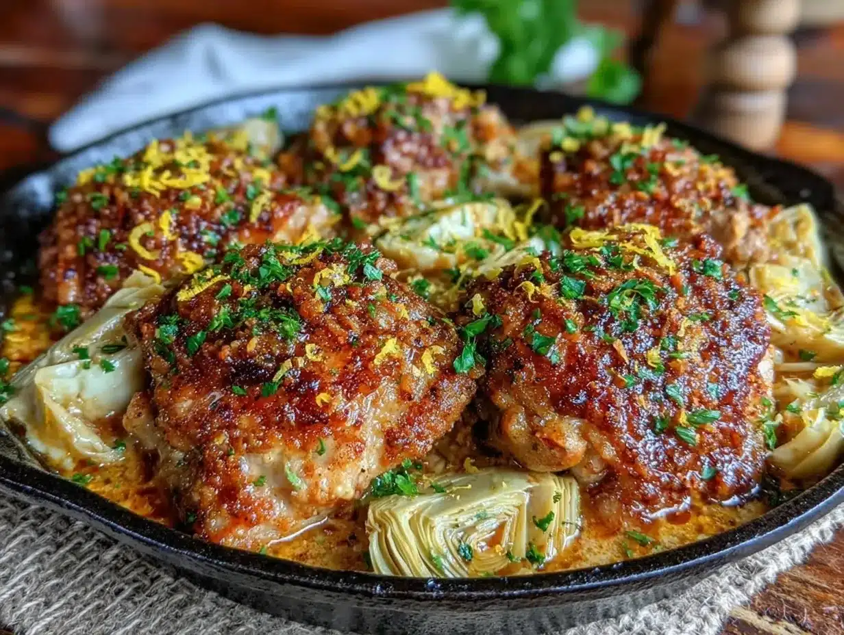 creamy one-pan lemon chicken preparation steps