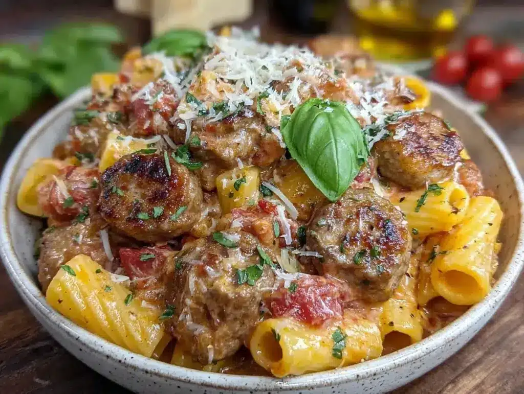 creamy one-pot vodka sauce rigatoni - featured image