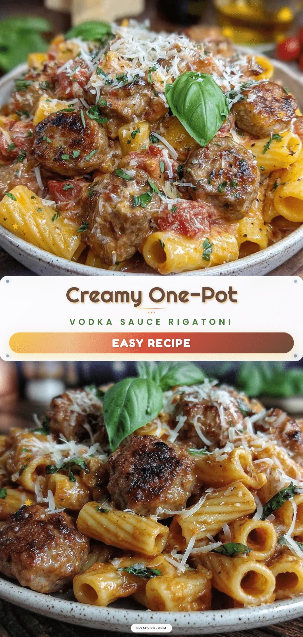 creamy one-pot vodka sauce rigatoni recipe