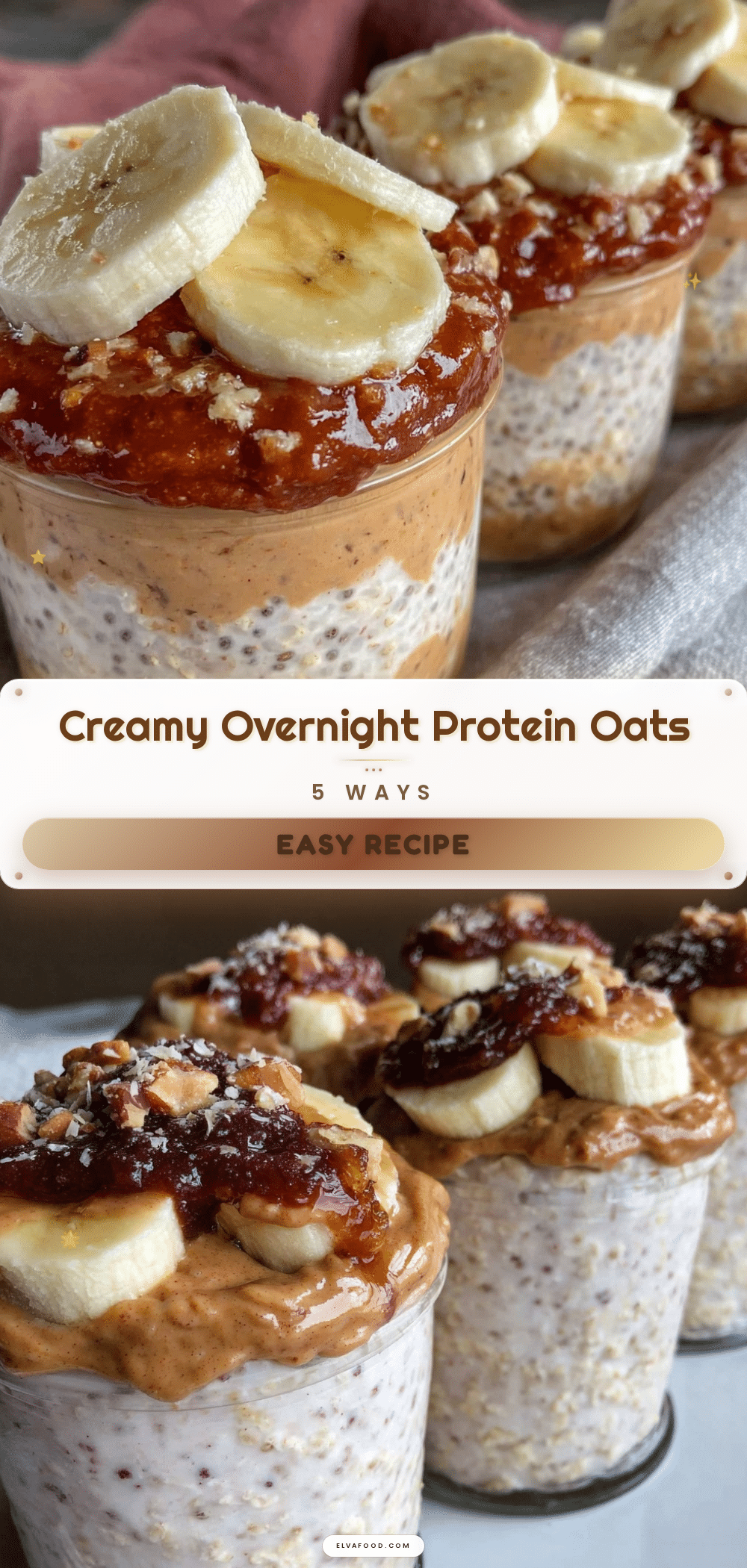 creamy overnight protein oats recipe