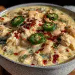 creamy slow cooker white chicken chili - featured image