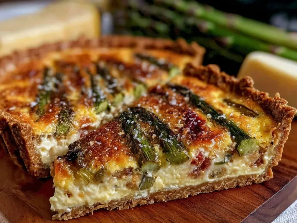 creamy spring quiche - featured image