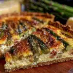 creamy spring quiche - featured image