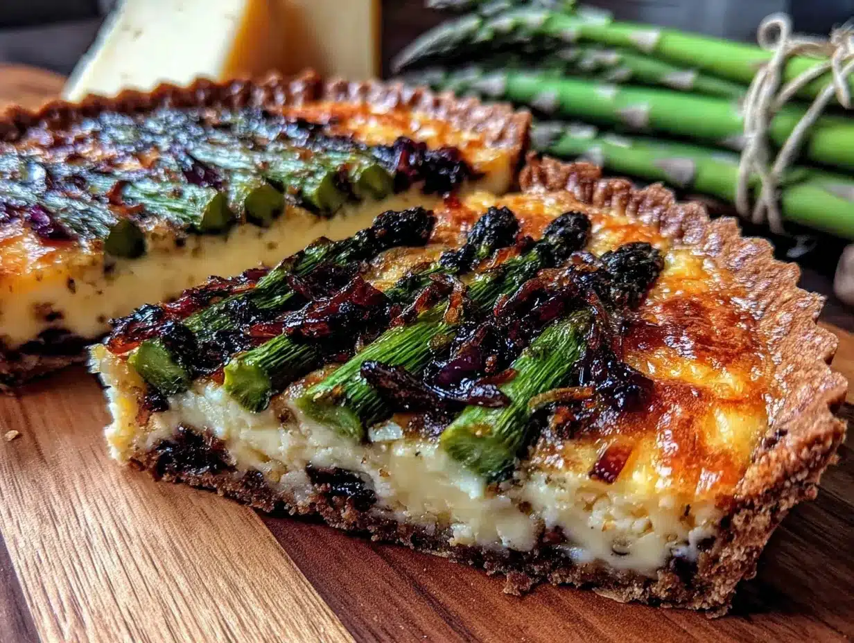 creamy spring quiche preparation steps