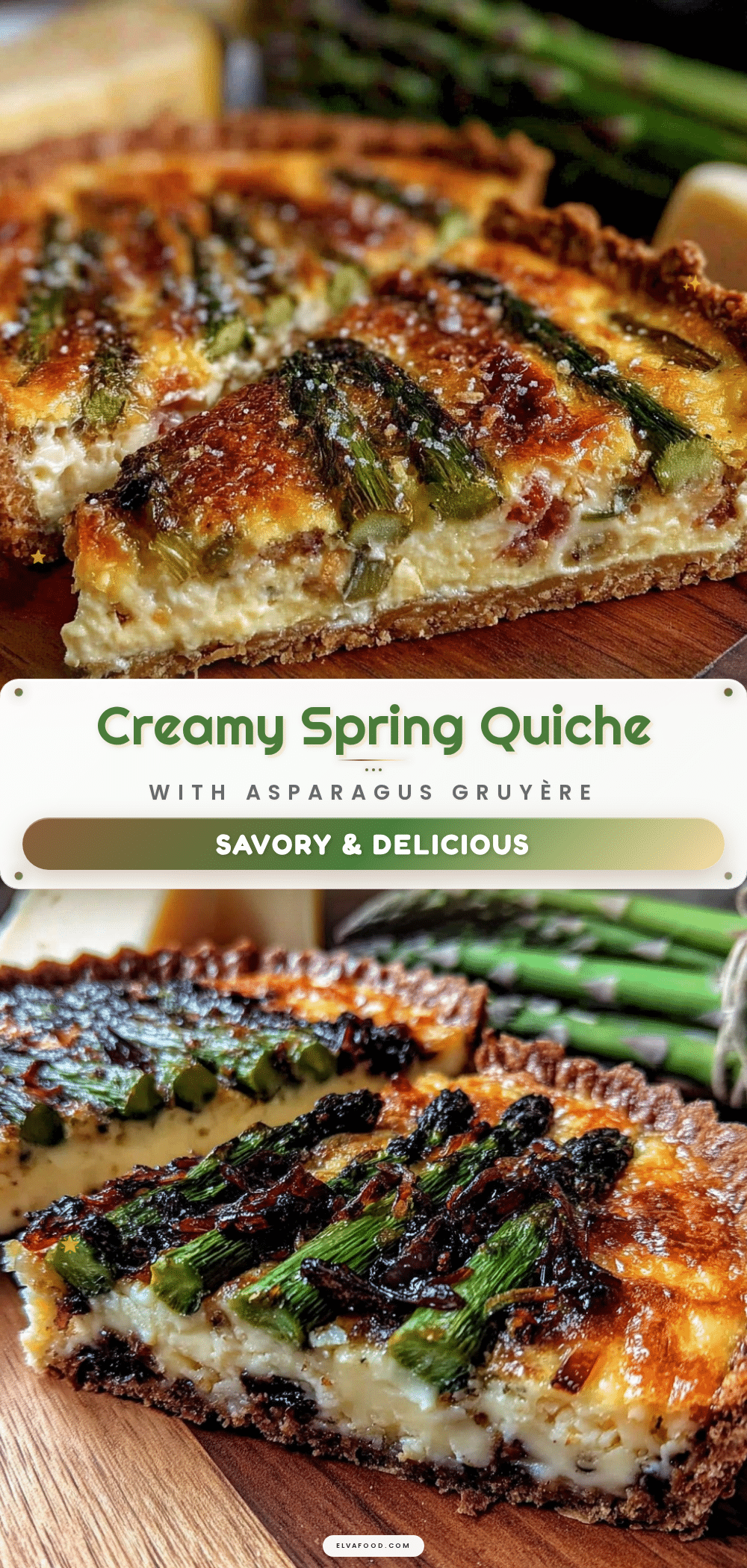 creamy spring quiche recipe
