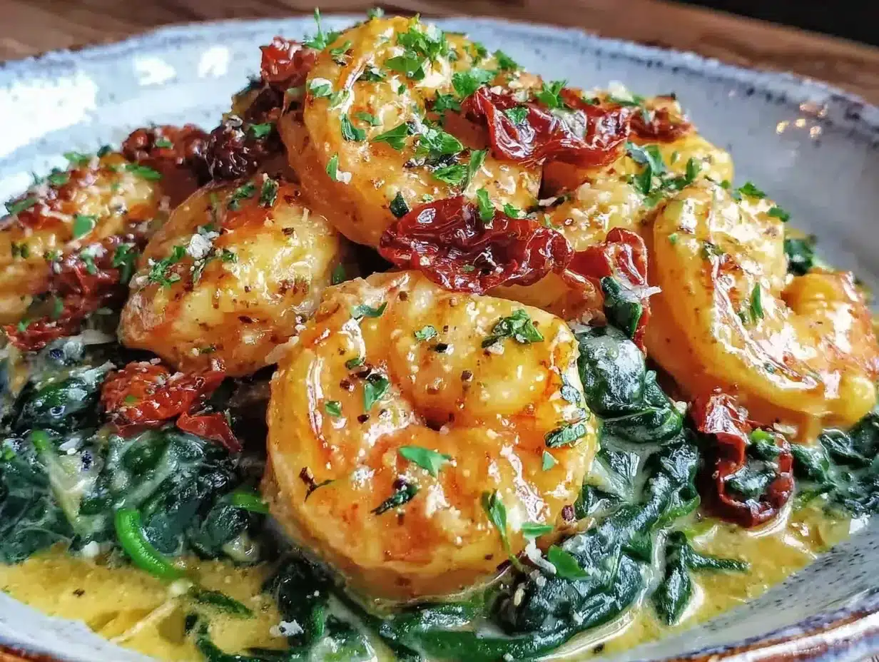 creamy tuscan shrimp preparation steps