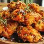 crispy air fryer buffalo chicken wings - featured image