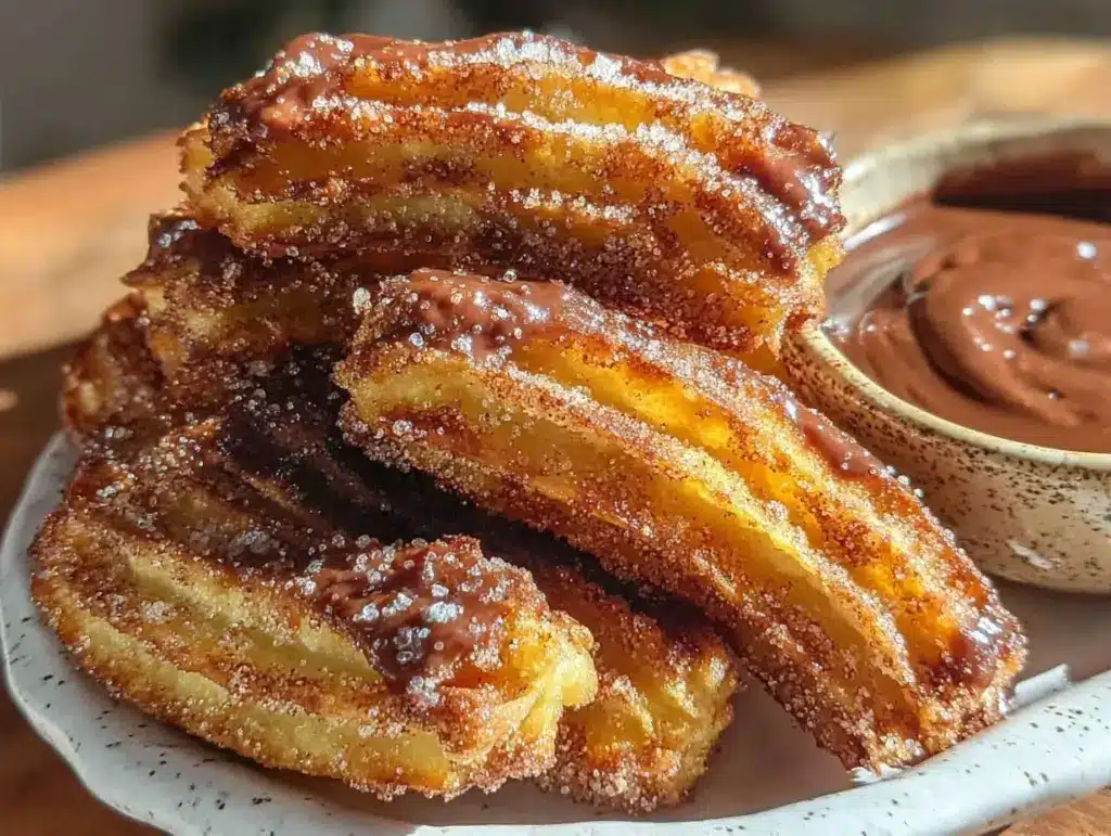 crispy air fryer churros recipe - featured image