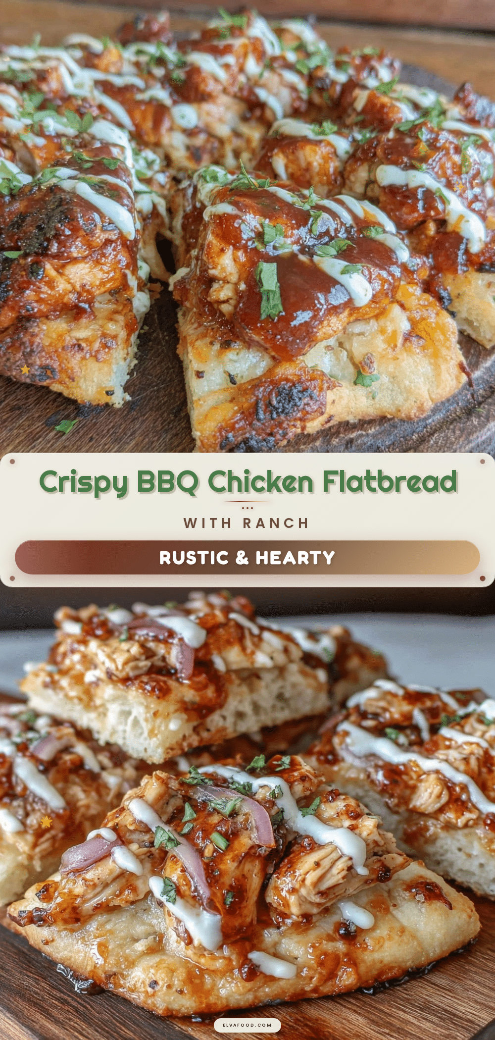 crispy BBQ chicken flatbread recipe