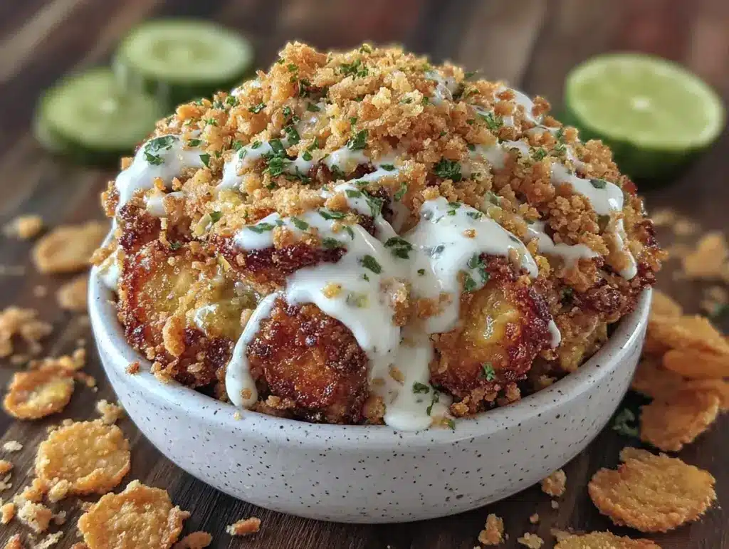 crispy fried pickle dip - featured image