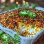 crispy oven-baked jalapeño popper dip - featured image