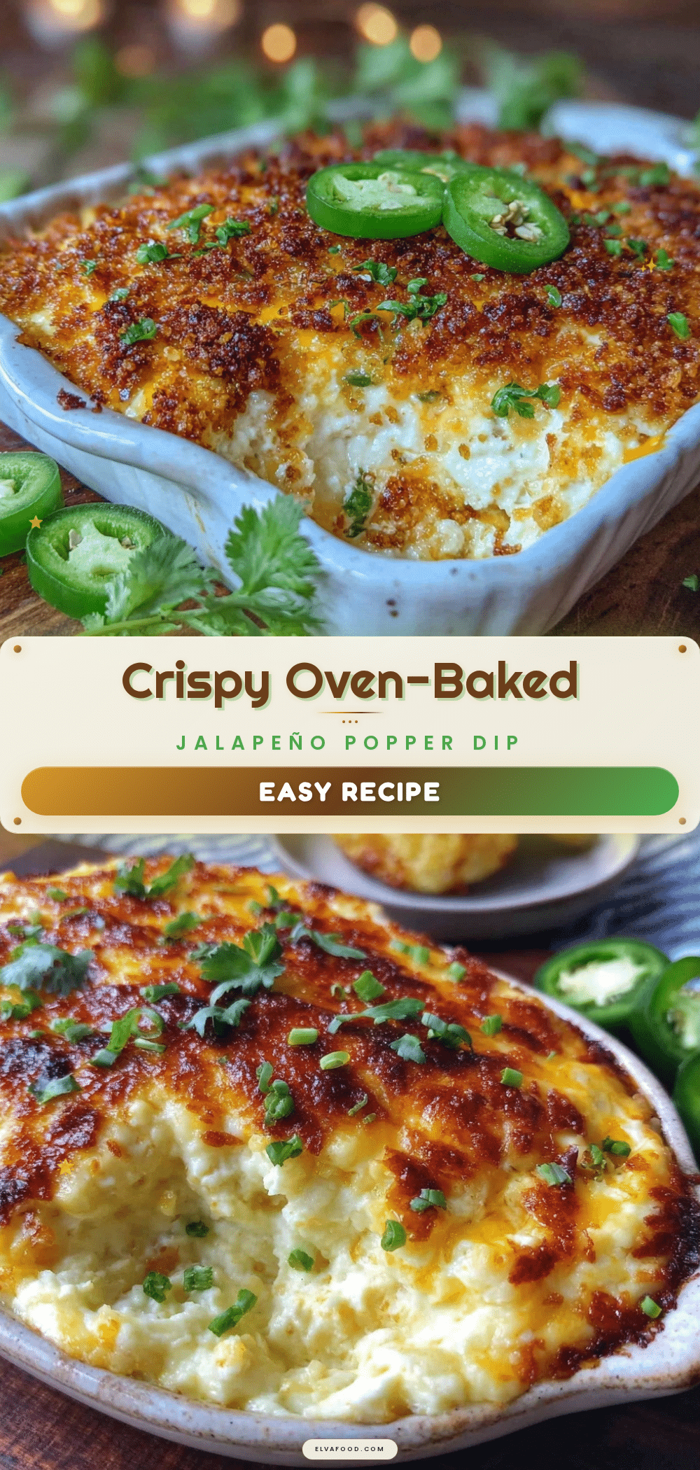 crispy oven-baked jalapeño popper dip recipe