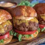 crispy smash burger sliders - featured image