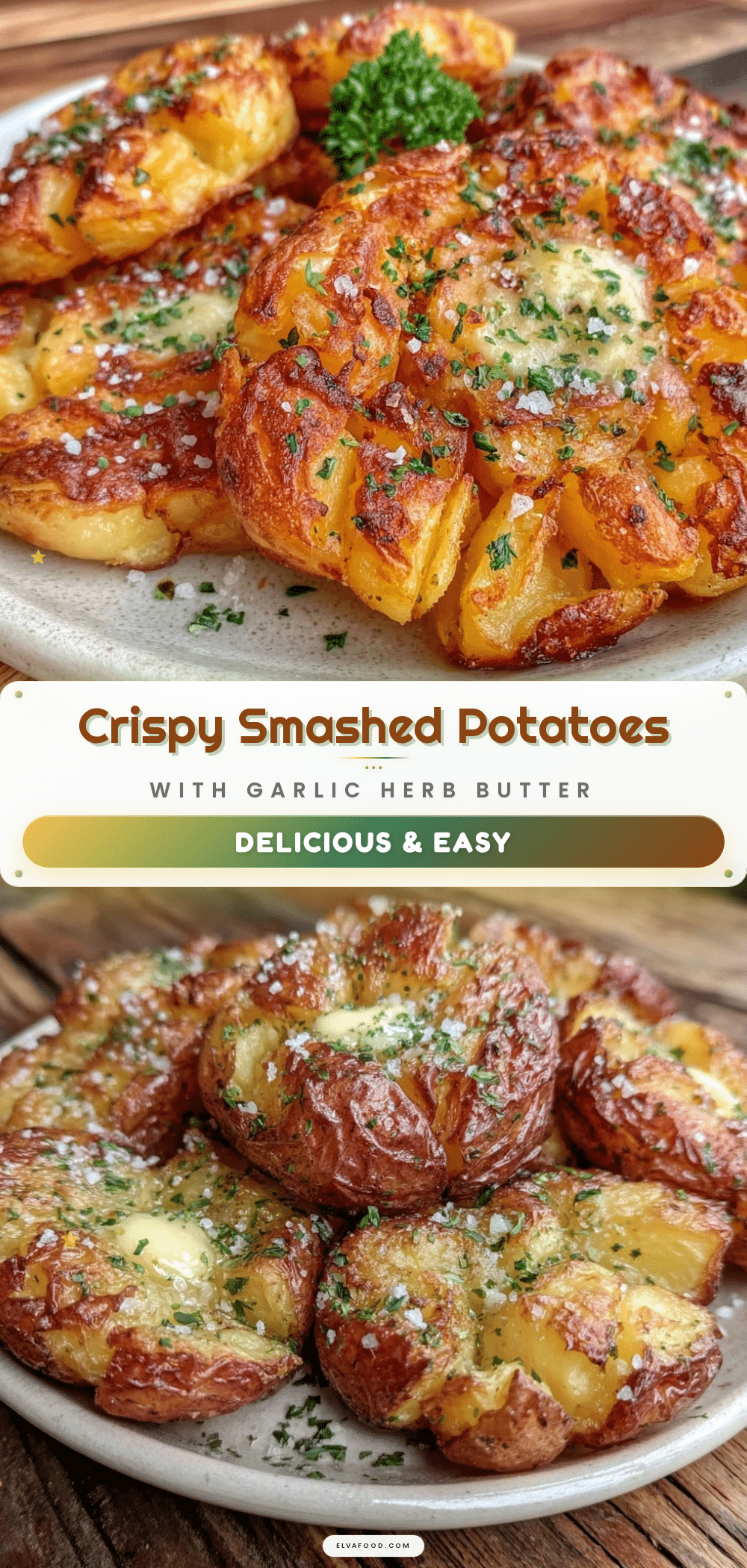 crispy smashed roasted potatoes recipe