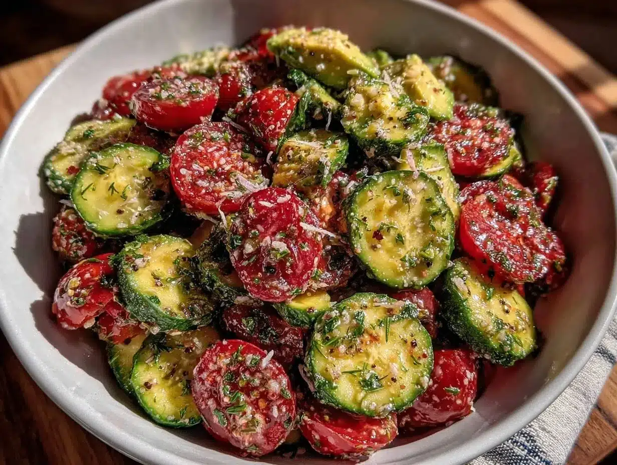 cucumber tomato avocado salad preparation steps