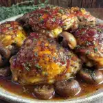 easy creamy crockpot chicken marsala - featured image