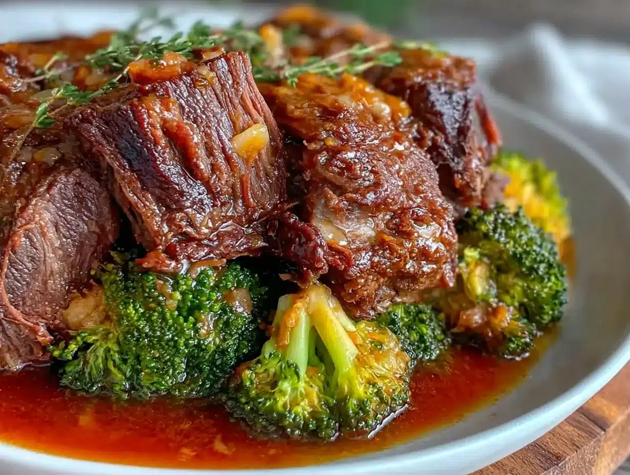 easy crockpot beef and broccoli preparation steps