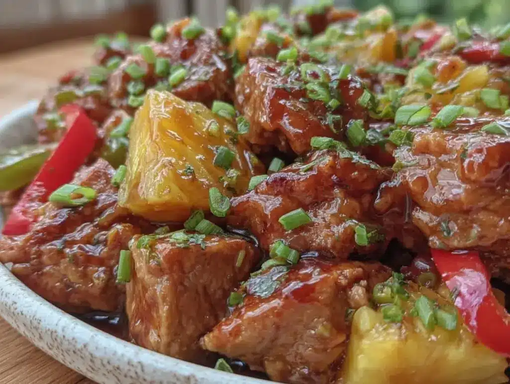 easy crockpot hawaiian teriyaki chicken - featured image